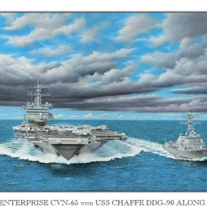 USSEnterprise cvn-65 und USS Chafee ddg-90 daneben