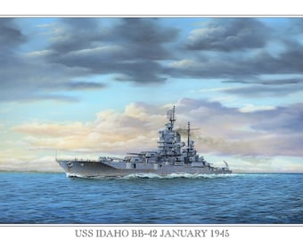 USS IDAHO BB-42  January 1945