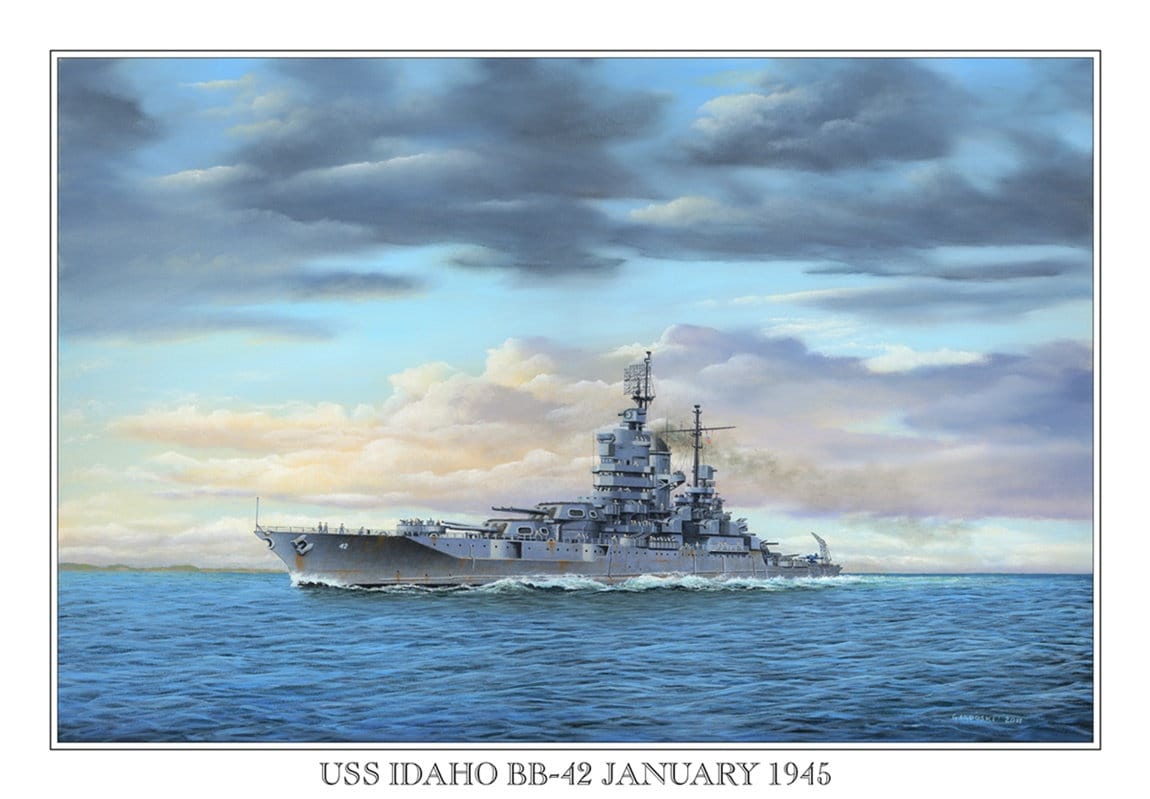 USSアイダホ BB-42 1945年1月 - Etsy 日本