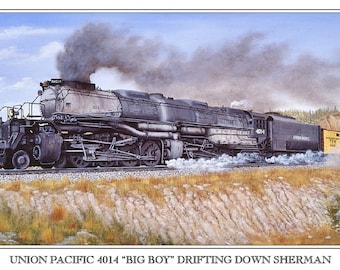 Union Pacific Big Boy 4014 Drifting Down ShermanUnion Pacific &quot;Big Boy&quot; Drifting Down Sherman