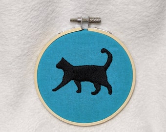 Black Cat - Embroidery, 4"