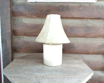 Antique Stoneware Crock Lamp, Primitive Country Farmhouse Accent Light