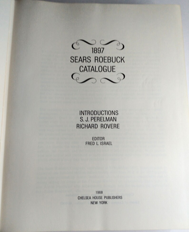 1968 Sears Roebuck Catalog 1897 Replica Vintage Consumers Guide HC Book 1968 Sears Roebuck Catalog 1897 Replica Vintage Consumers Guide HC Book