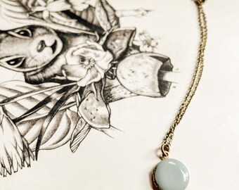 Adorable Antique Baby Locket Necklace with Choice of Locket Color