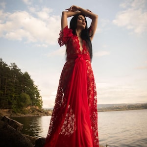 red gothic bridesmaid dresses Renaissance Red Gothic Dress Wedding Dress with Corset  MJcostume
