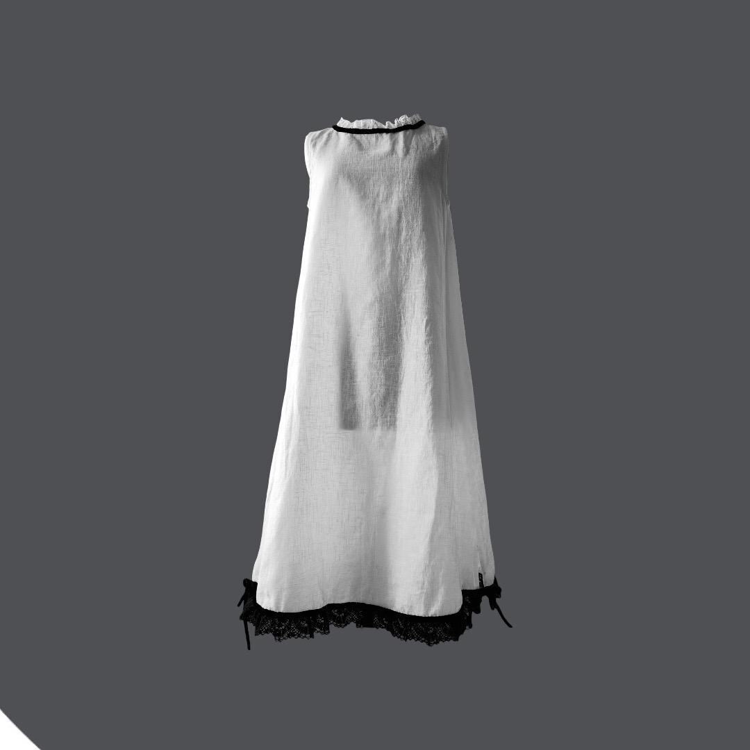 sachin and babi light blue dress White Lace Funeral Dress