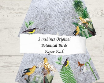 Junk journal, Birds paper pack, junk journal kit, digital download, instant, images, jpeg