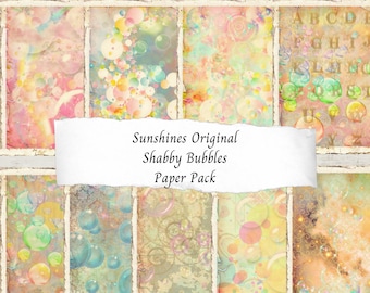 Junk Journal, Bubble Prints, Bubble paper, collage, jpeg, Digital Download