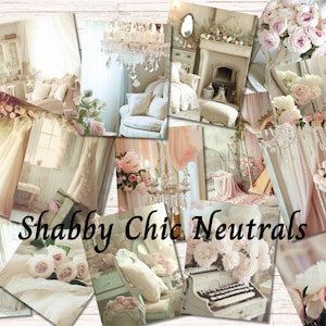 Francesca Shabby Chic Neutrals Journal Kit, 15 Journal Seiten, Junk Journal Papier, Papier Kit, Shabby Chic Papier, Digitale Downloads