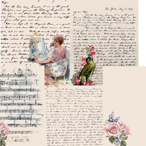 Junk Journal, Victorian Journal Pages, Printable Journal, digital download, Designs