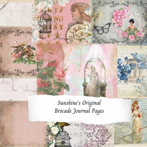 Victorian paper pack, Vintage Prints, Junk Journal Kit, Collage,  Journal Pages, Scrapbook, JPEG, Digital Download
