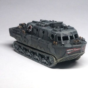 1/144 3D Printed WWII Landwasserschlepper Late Version with Interior and Crew. Unpainted or painted