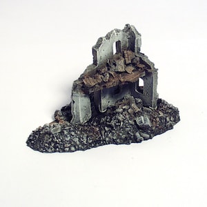 1/144 3D Printed Wargame Accessory - Short Building and Rubbles