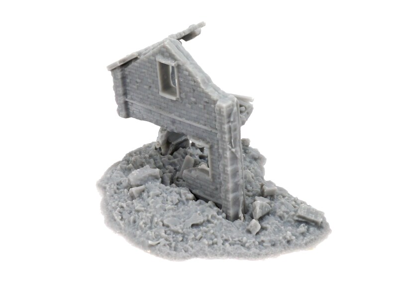 1/144 3D Printed Wargame Accessory - Brick Building and Rubbles - Etsy