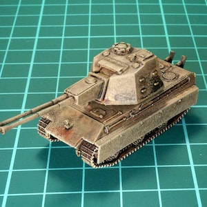 1/144 3D Printed &#39;46 Flak E-50 with 5.5cm Zwilling Geraet 58 (Krupp). Unpainted or painted