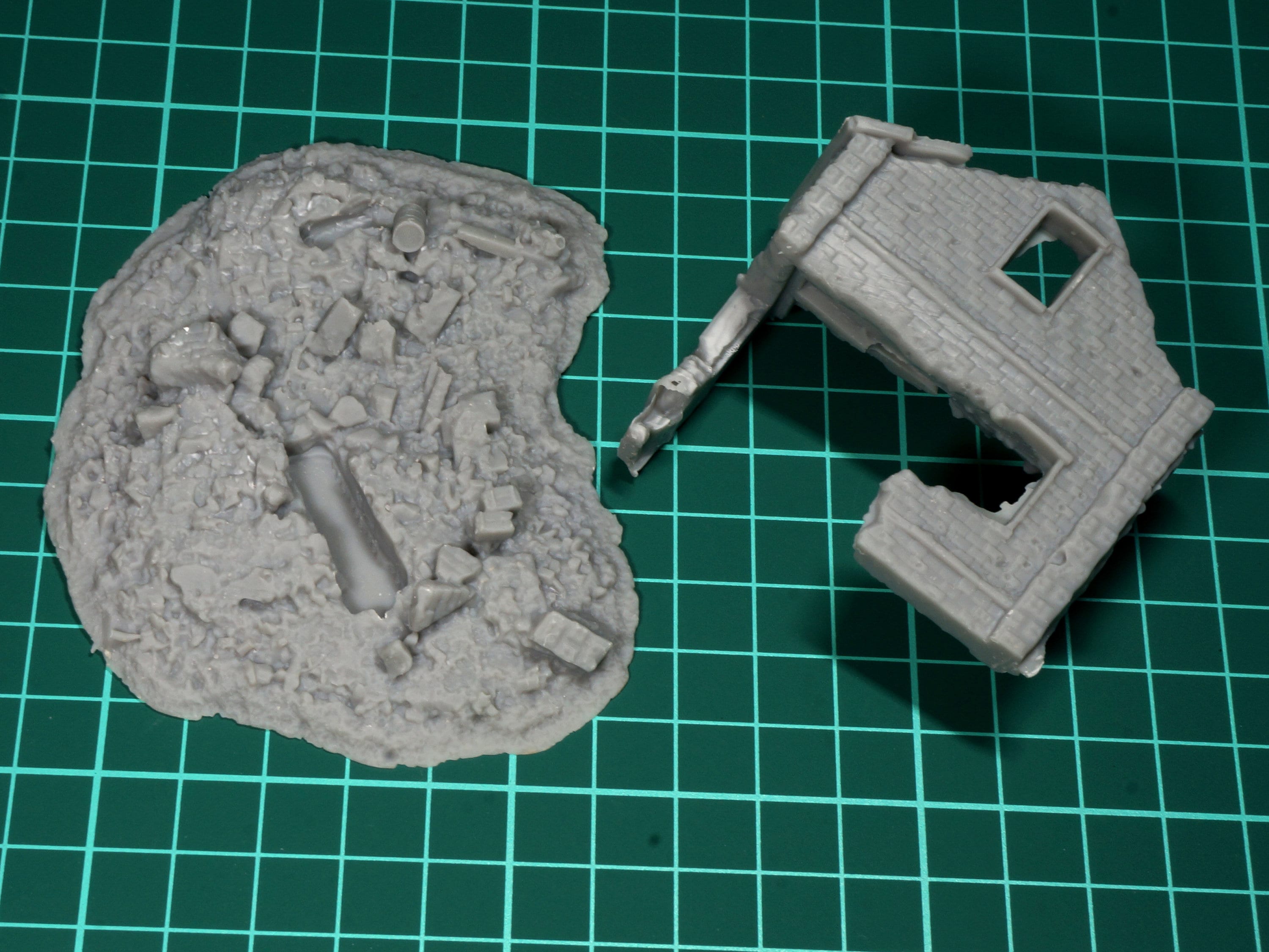 1/144 3D Printed Wargame Accessory - Brick Building and Rubbles - Etsy