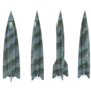 1/144 3D Printed WWII V2/A9 Rocket with Launch Pad. Unpainted