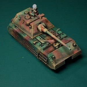 1/144 3D Printed &#39;46 Super Heavy Tank &quot;Maus II Krupp Turret&quot; Battle Ready Version. Unpainted or painted