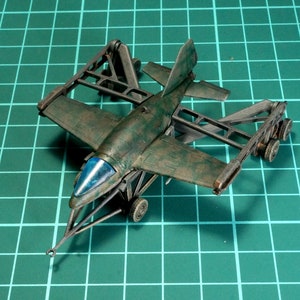 1/144 3D Printed WWII von Braun Interceptor First Version with Launch Trailer. Unpainted and unassembled or painted