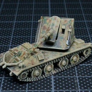 1/144 3D Printed WWII Leichter Waffenträger  with 88mm Pak 43 L/71 (Ardelt I). Unpainted or painted