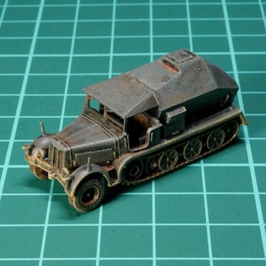 1/144 3D Printed WWII SdKfz. 7 Fire Control Vehicle for V2 rockets. Unpainted and unassembled or painted in Panzergrau