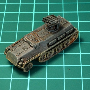1/144 3D Printed WWII sWS (Schwerer Wehrmachtschlepper) Panzerwerfer 42. Unpainted and unassembled or painted in Panzergrau or Camouflaged