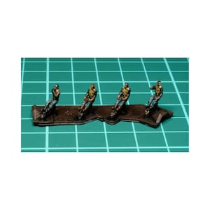 1/144 3D Printed WWII Seated Aircraft Pilots, Set of Four. Unpainted