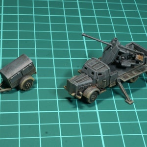 1/144 3D Printed WWII Mercedes-Benz L4500A with 5cm Flak 41. Unpainted or painted