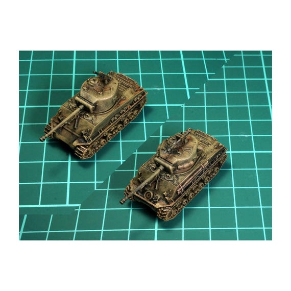Kit Modèle 3D Imprimé Char Sherman M4A3E8 - Échelle 1/72, Non Peint, Résine