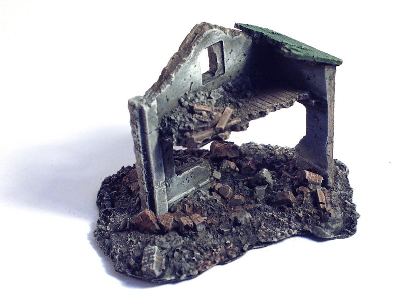 1/144 3D Printed Wargame Accessory - Brick Building and Rubbles - Etsy