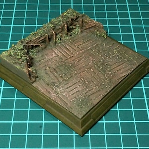 1:144 / N scale / 12mm &quot;DugIn II&quot; Diorama Base. 3D Printed. Unpainted / Summer / Autumn / Desert / Winter Painting Scheme, without Vehicles