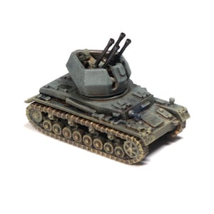 1/144 3D Printed WWII Flakpanzer IV &quot;Wirbelwind&quot;. Unpainted or painted