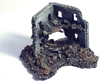 1/144 3D Printed Wargame Accessory - Stone Building and Rubbles