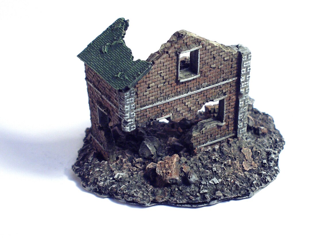 1/144 3D Printed Wargame Accessory - Brick Building and Rubbles - Etsy