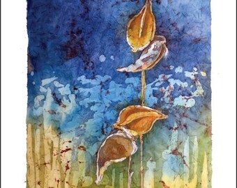 The Prairie Watercolor Batik Greeting Card: for friendship, encouragement, all-occasion