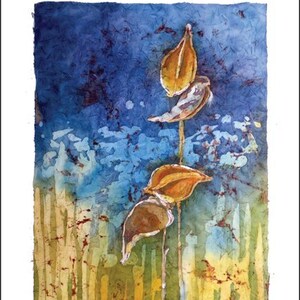De Prairie Aquarel Batik Wenskaart: voor vriendschap, aanmoediging, all-gelegenheid