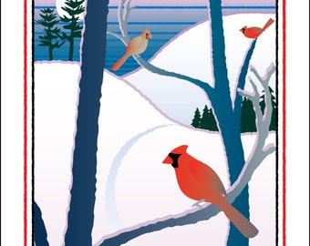 Wild Bird Greeting card - Cheer: for Christmas, Winter Solstice, New Year
