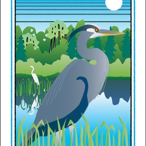Heron & Egret Grußkarte: für Freundschaft, Ermutigung, All-Occasion