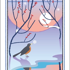 Carte de vœux - Réfléchir: pour Noël, Solstice d’hiver, Nouvel An