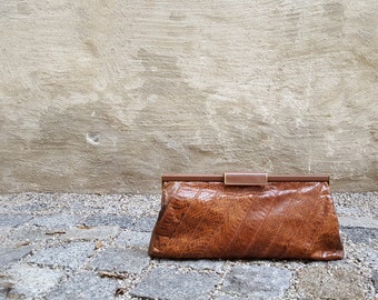 Leather Clutch by Jane Shilton - 1970's // 1980's