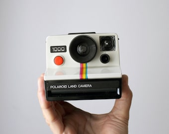 Polaroid 1000 Land Camera orange shutter button / Polaroid rainbow - TESTED, WORKING