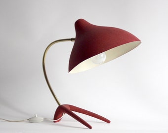 Louis Kalff Cosack 50s mid-century design crow&#39;s foot Stilnovo era table lamp desk