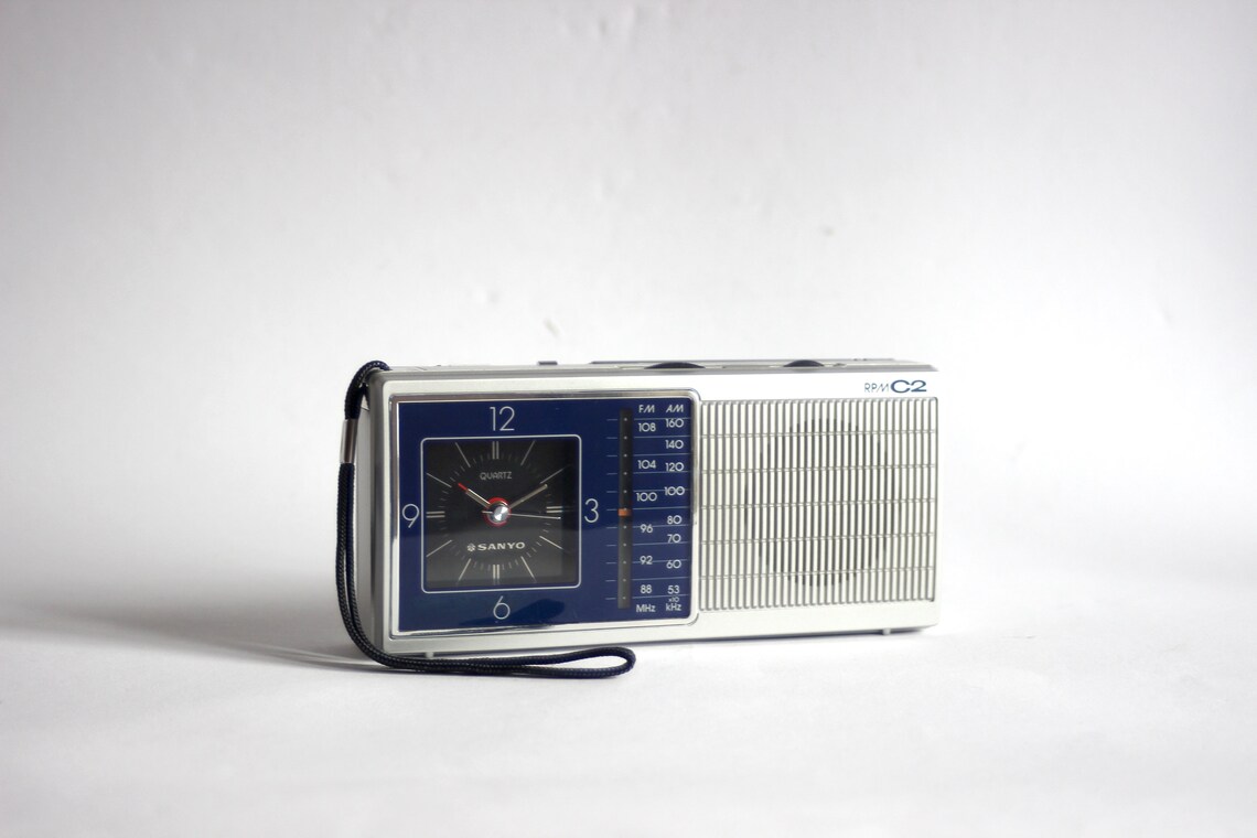 SANYO Am/fm Radio With Alarm Clock Mod. RPMC2. Japan 1985 Etsy