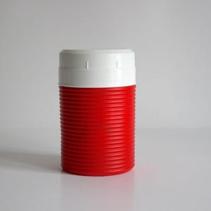 Vintage Austrotherm Thermobehälter - 1960er Jahre Rot-Weiß Thermoskanne - Neuwertig