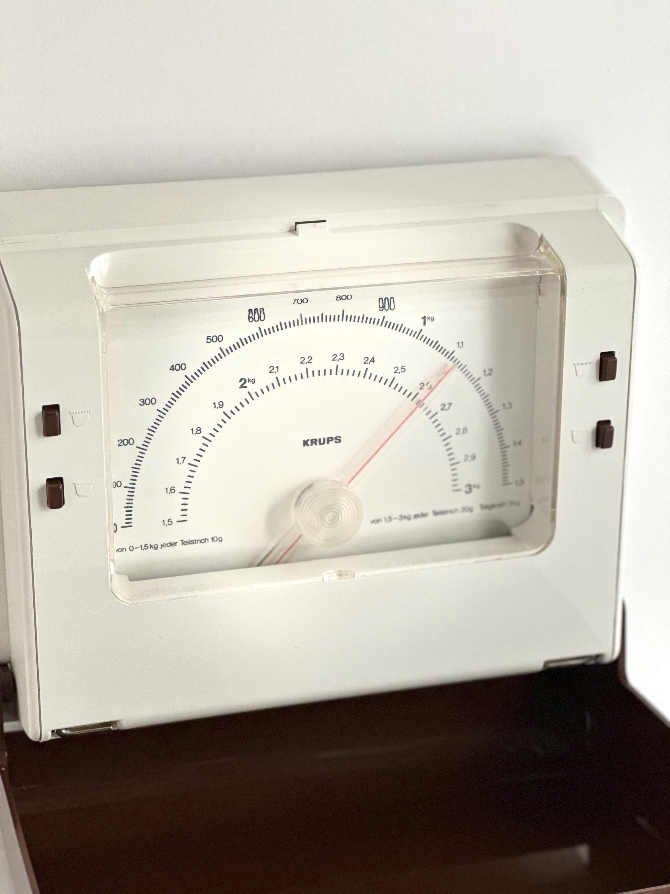 Vintage Krups Record Plus Wall Mounted Kitchen Scale With Original