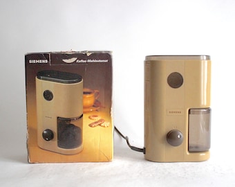 Vintage Siemens MC 2705 elektrische Kaffeemühle – deutsche Technik der 1970er Jahre mit Originalverpackung