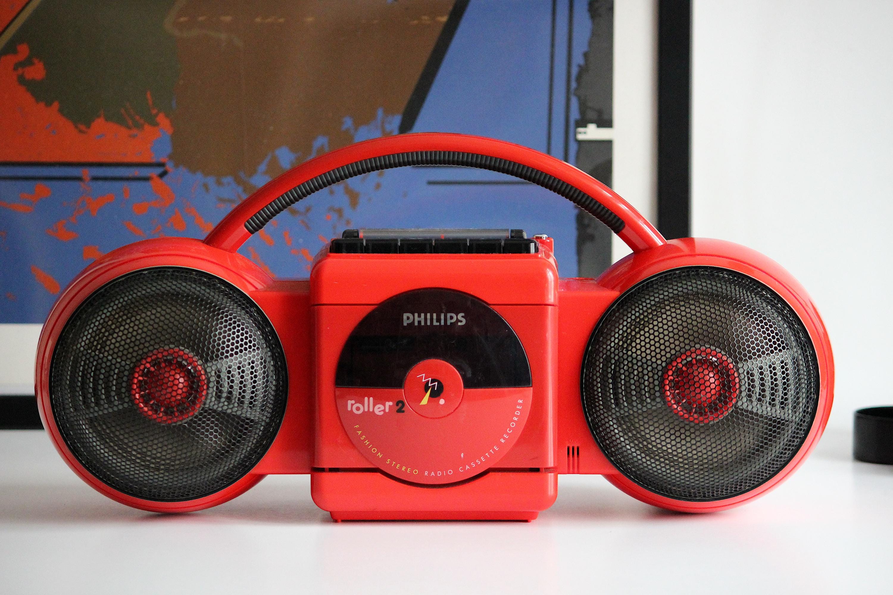Philips Roller 2 Boombox –90s Stereo Cassette Player & Radio - Etsy