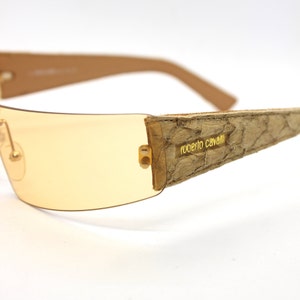 Roberto Cavalli visor Didone Snake skin leather Sunglasses