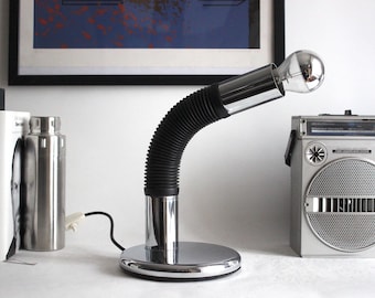 Vintage Targetti Sankey Space Age table lamp. E. Bellini. Italy 1970s.