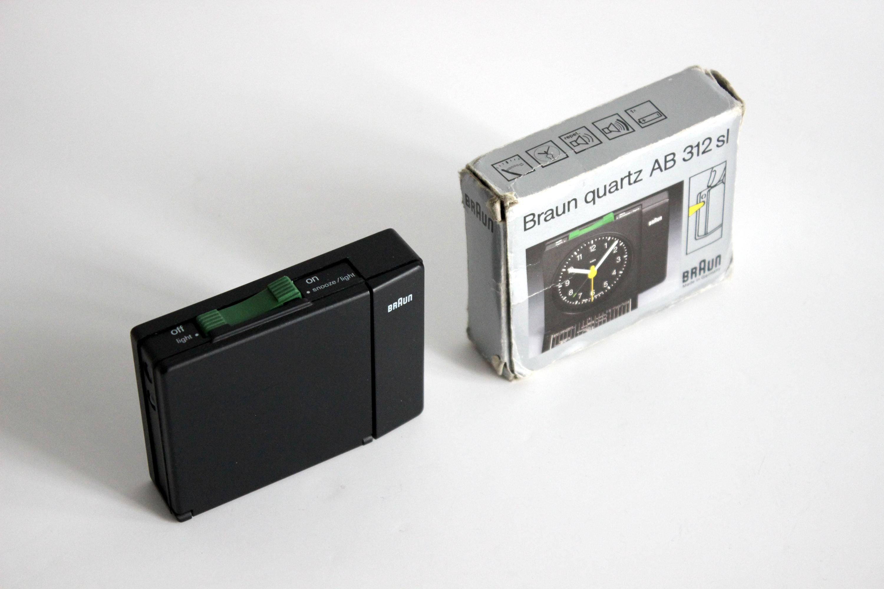 Boxed Braun Travel Alarm Clock AB 312 Sl. Dieter Rams / Dietrich